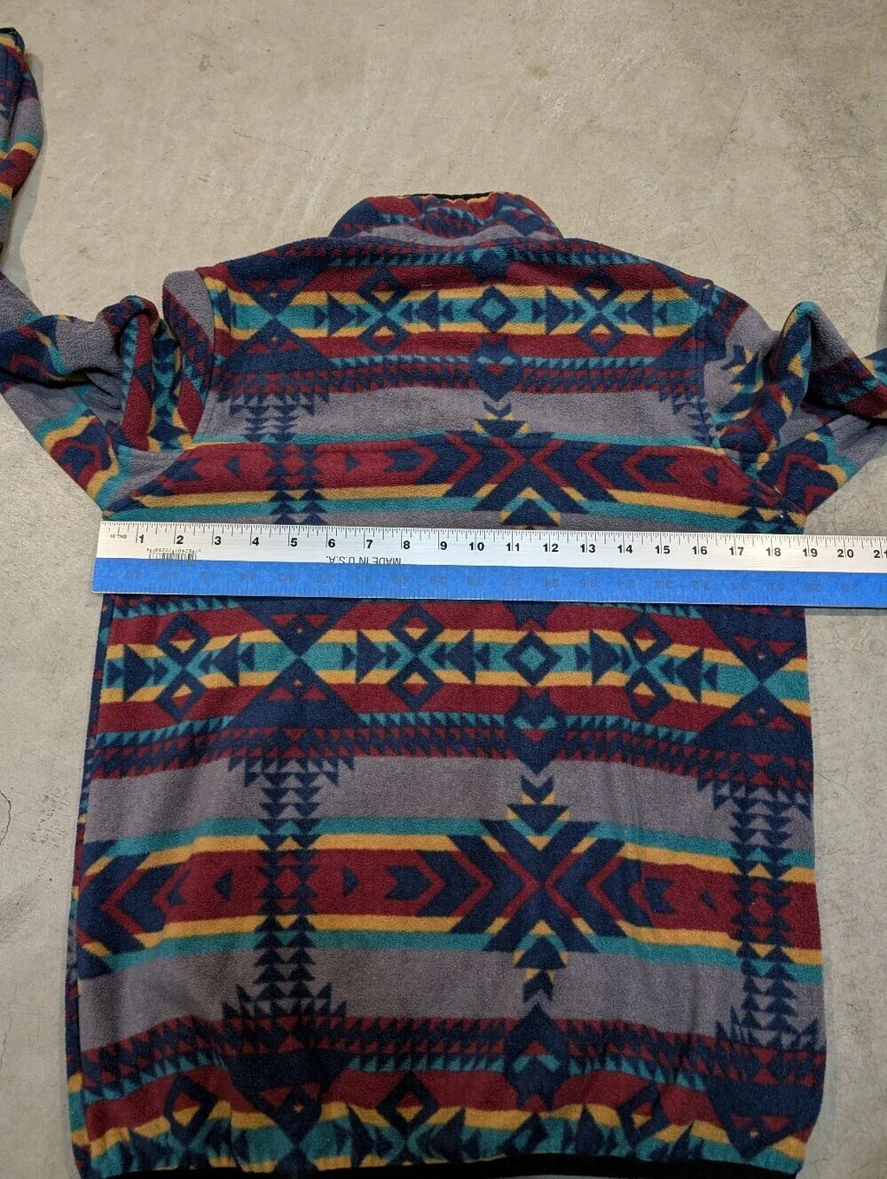 Kavu Multicolor Aztec Fleece 1/4 Snap Pull Over Adult S